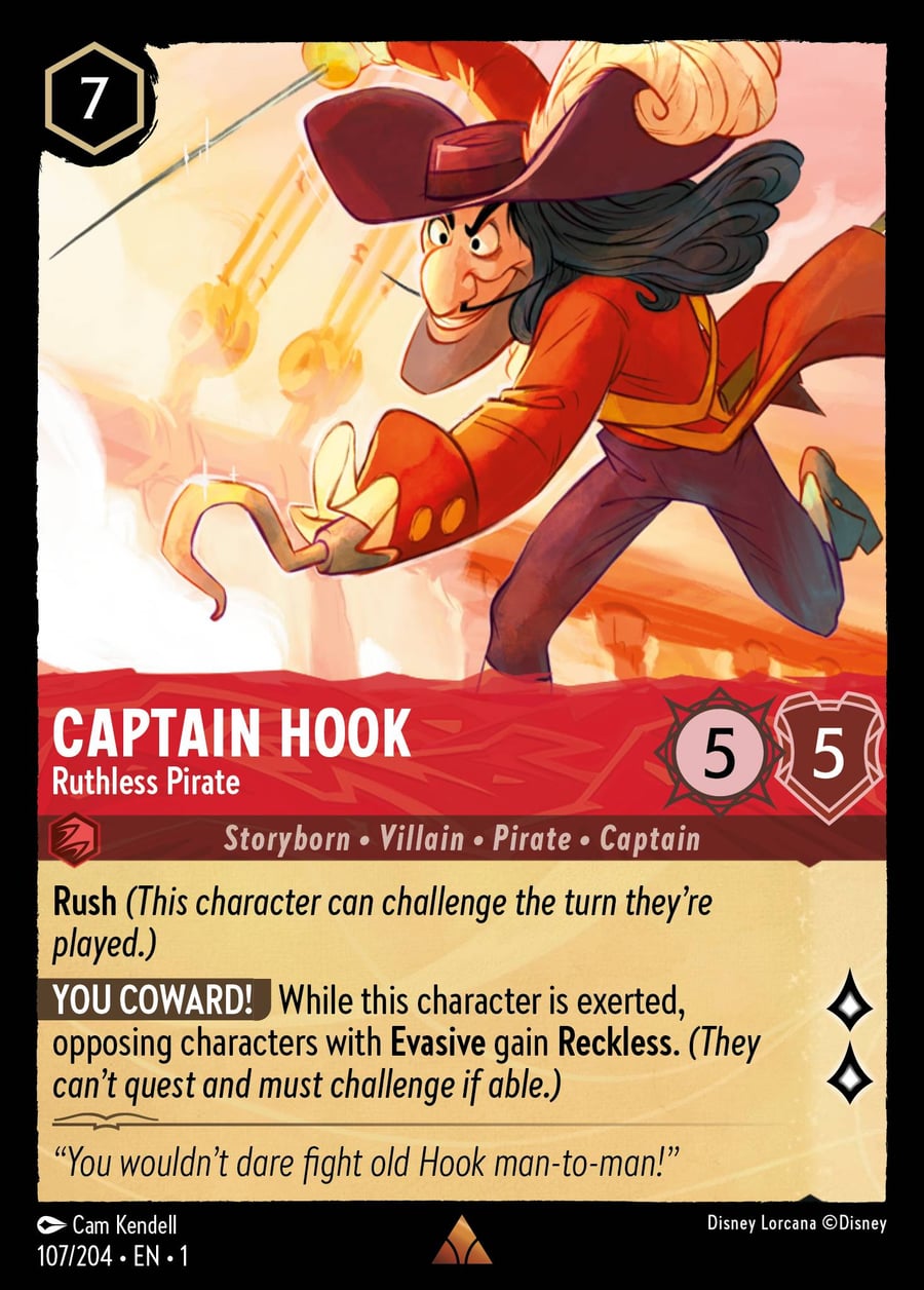 Captain Hook - Ruthless Pirate card art