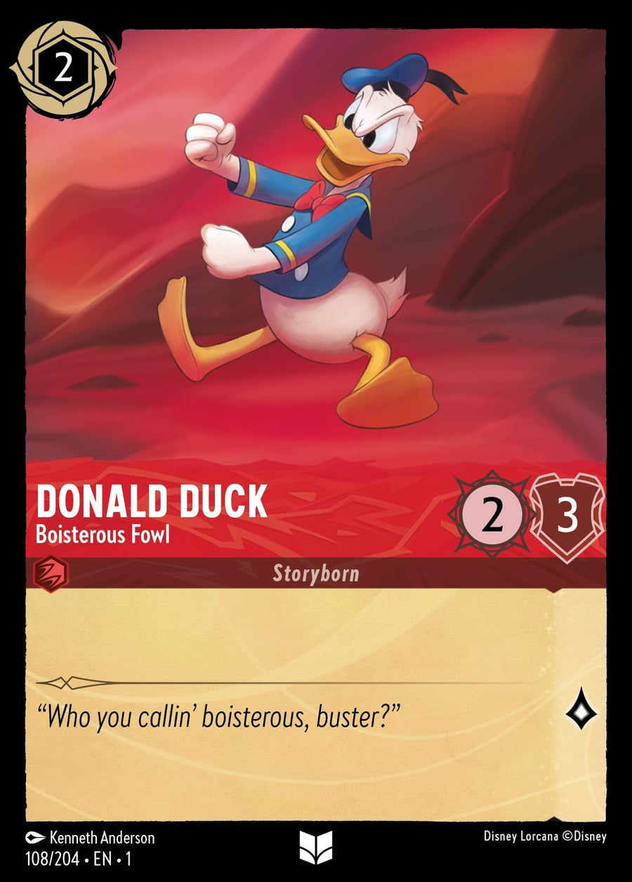 Donald Duck - Boisterous Fowl card art