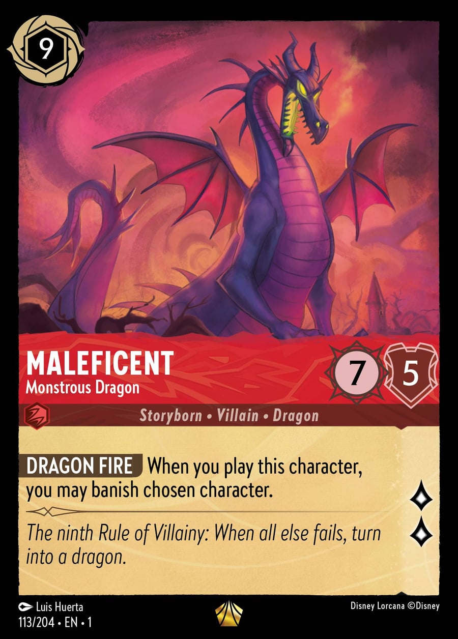 Maleficent - Monstrous Dragon card art