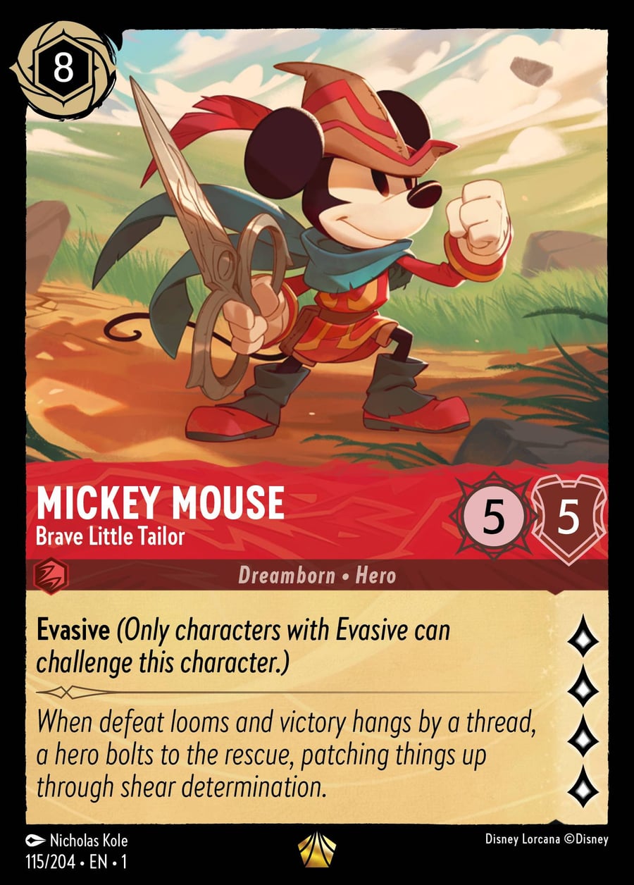 Mickey Mouse - Brave Little Tailor card art