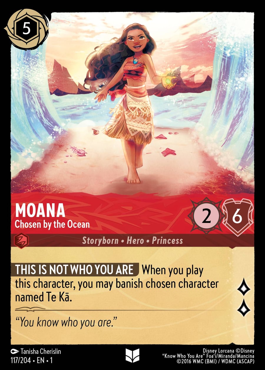 Moana - Chosen by the Ocean card art