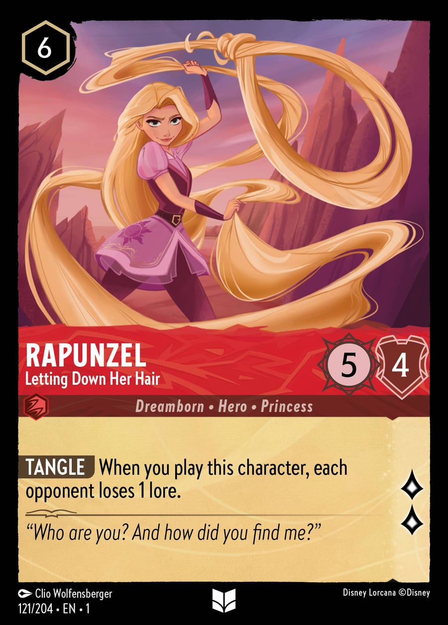 Rapunzel - Letting Down Her Hair card art