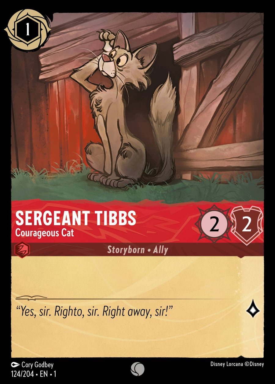 Sergeant Tibbs - Courageous Cat card art