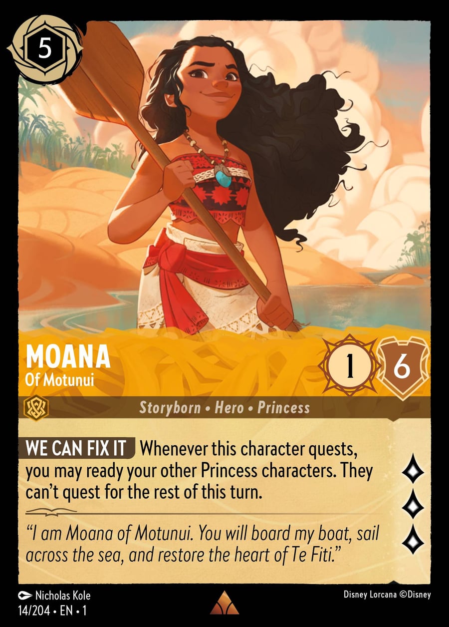 Moana - Of Motunui card art