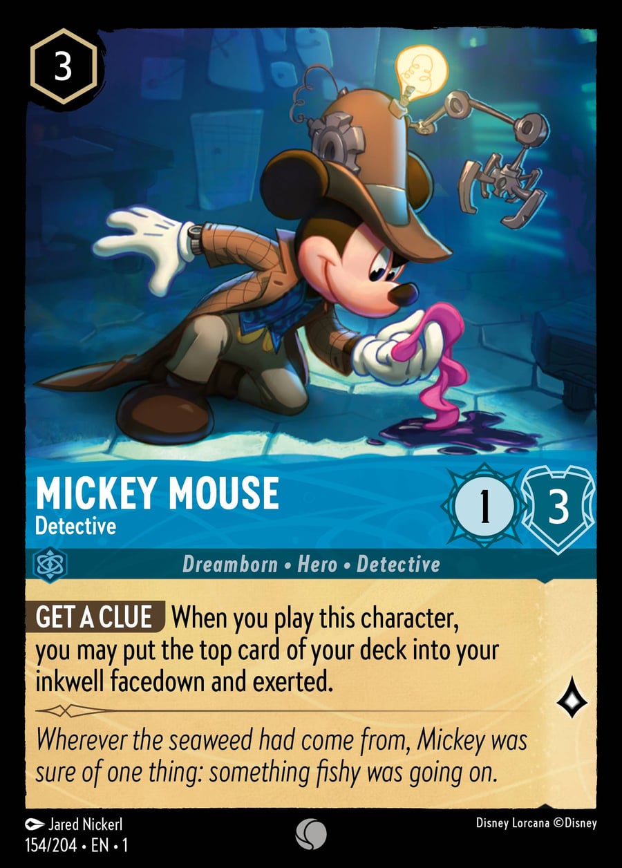 Mickey Mouse - Detective card art