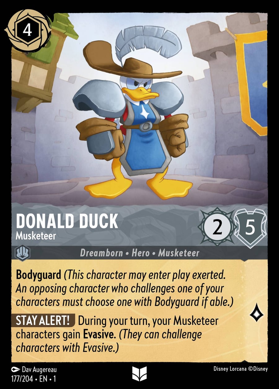 Donald Duck - Musketeer card art