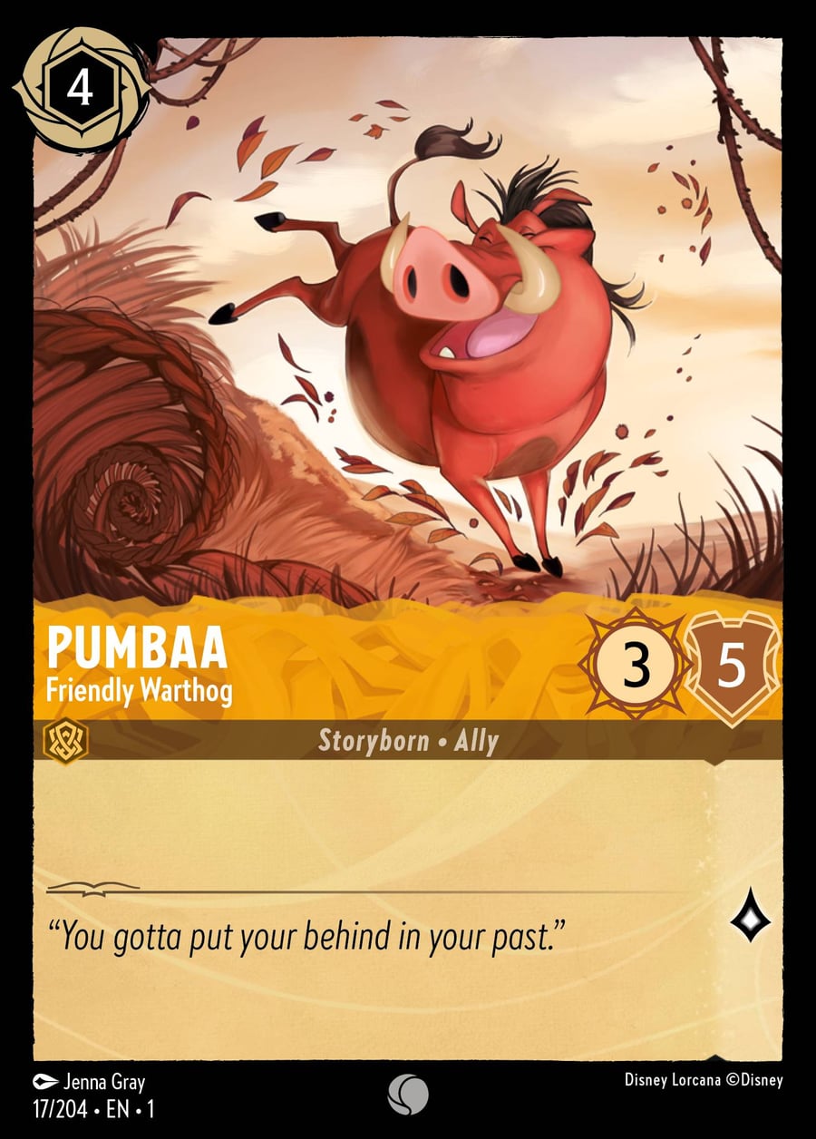 Pumbaa - Friendly Warthog card art