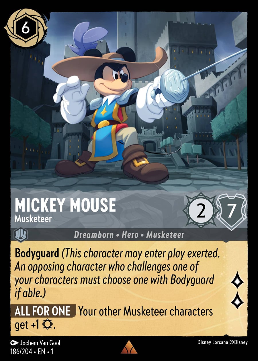 Mickey Mouse - Musketeer card art