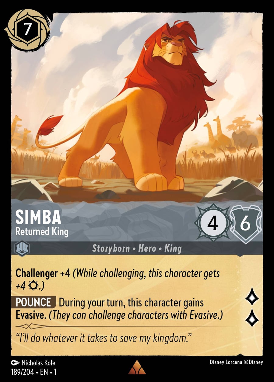Simba - Returned King card art