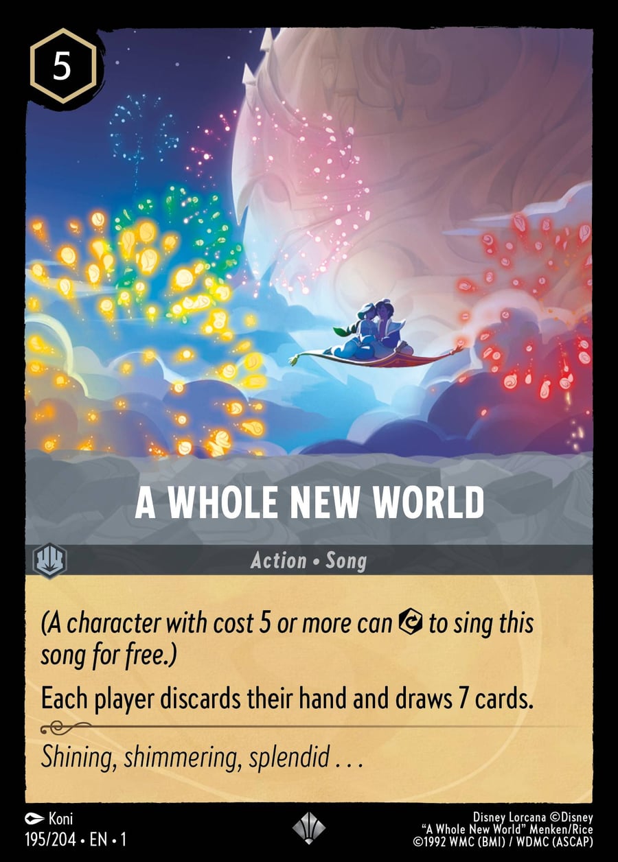 A Whole New World card art