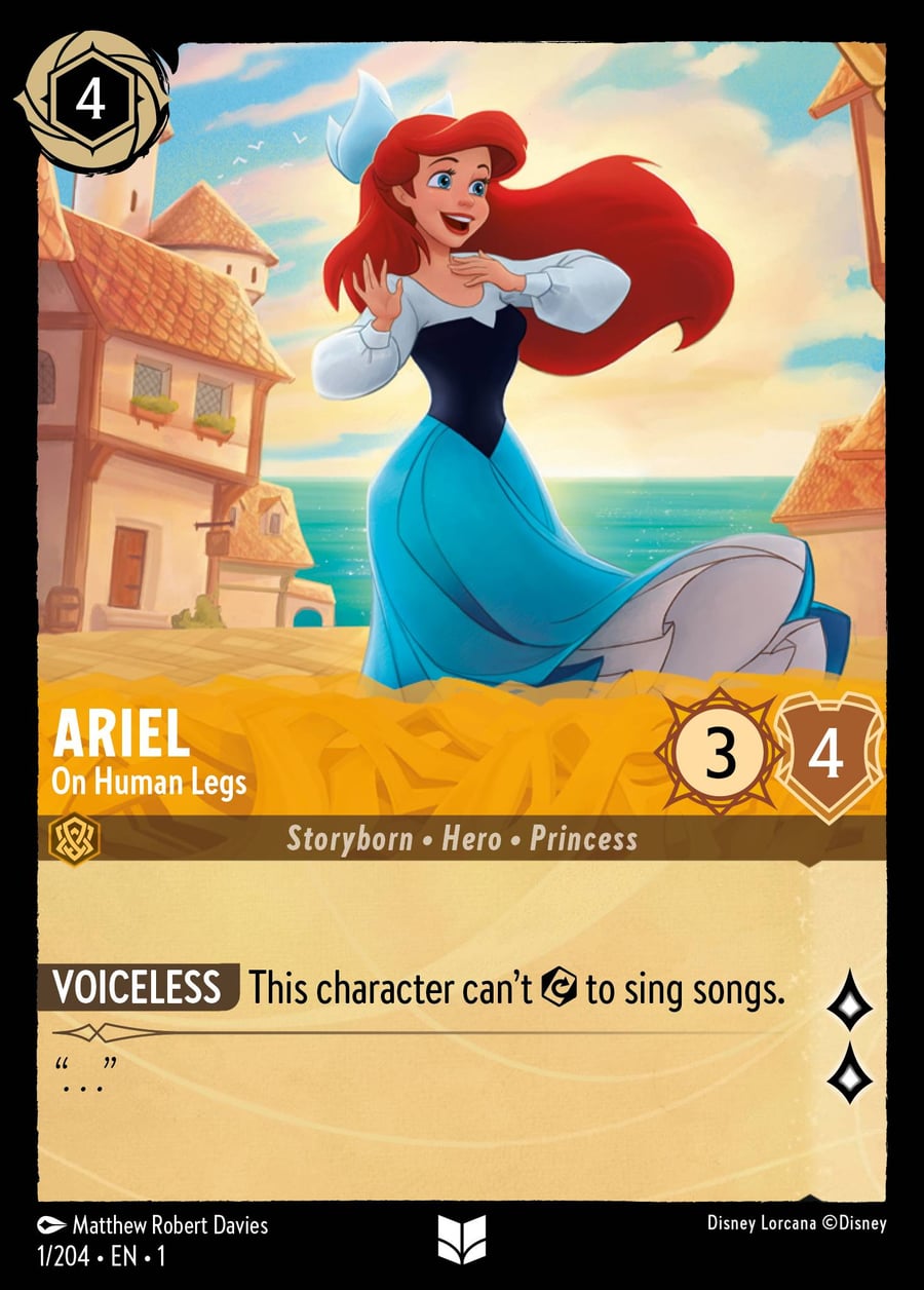 Ariel - On Human Legs card art