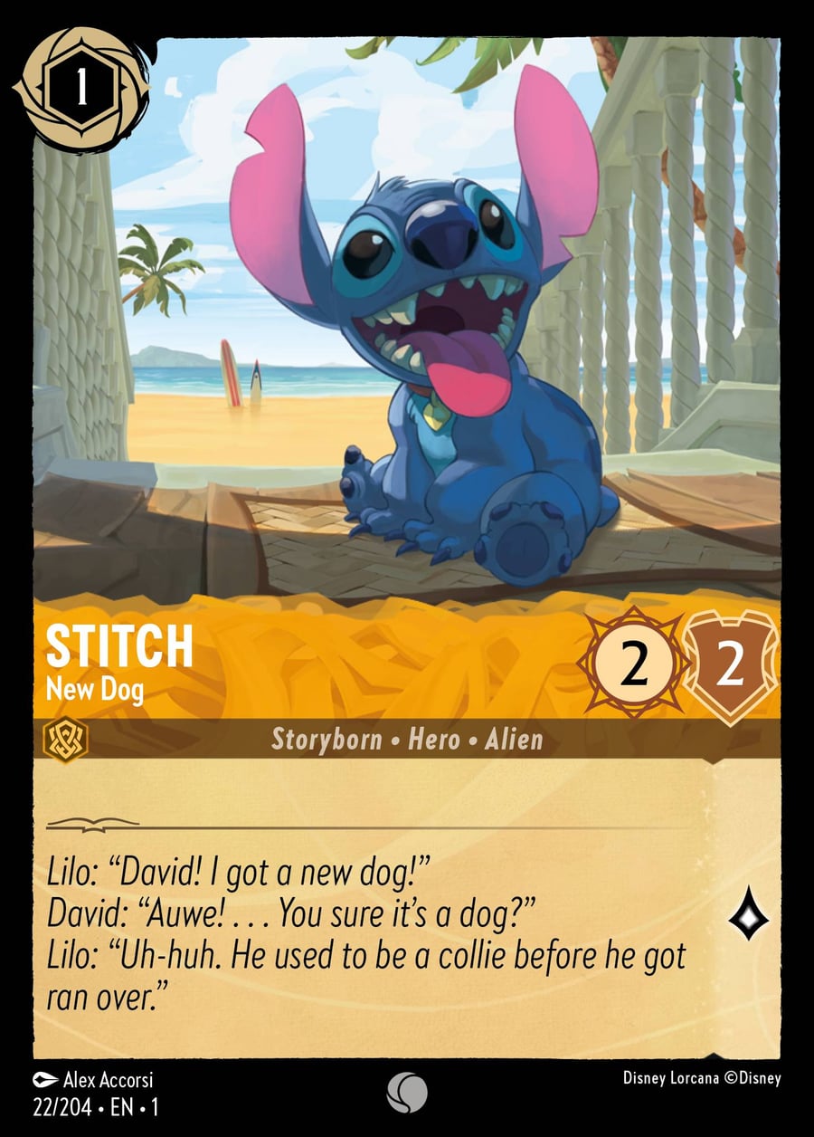 Stitch - New Dog card art