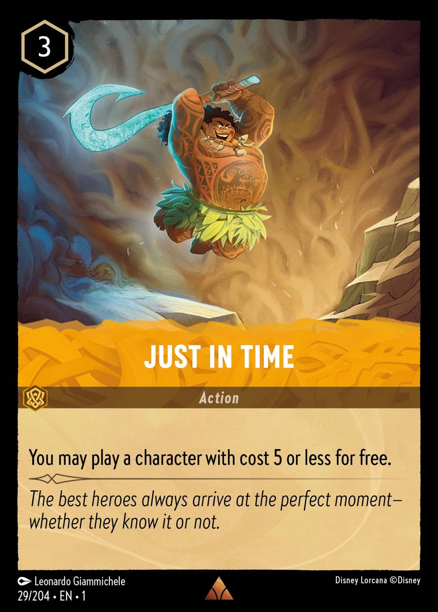 Just in Time card art