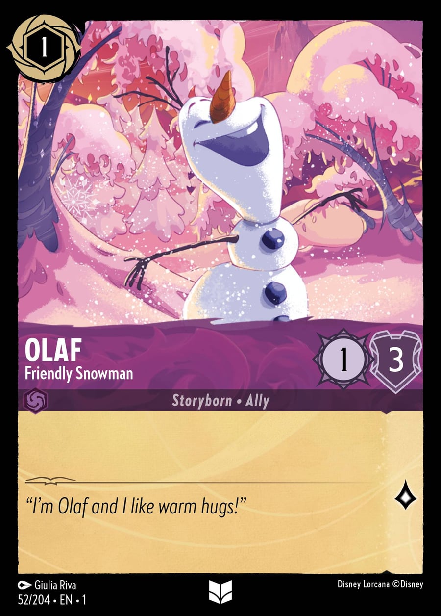 Olaf - Friendly Snowman card art