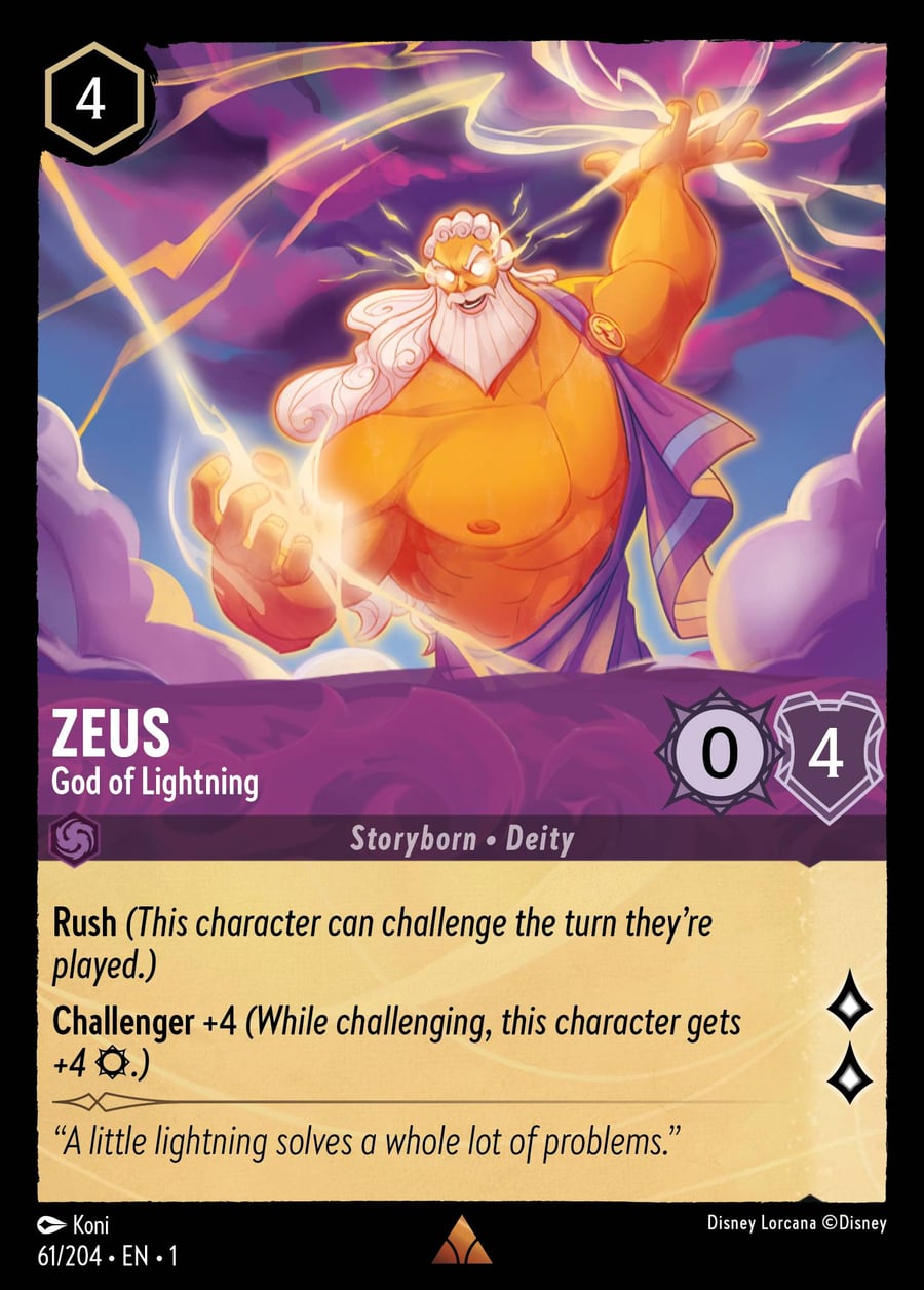 Zeus - God of Lightning card art