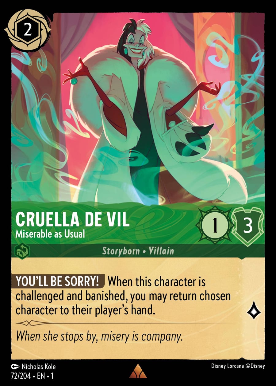 Cruella De Vil - Miserable as Usual card art