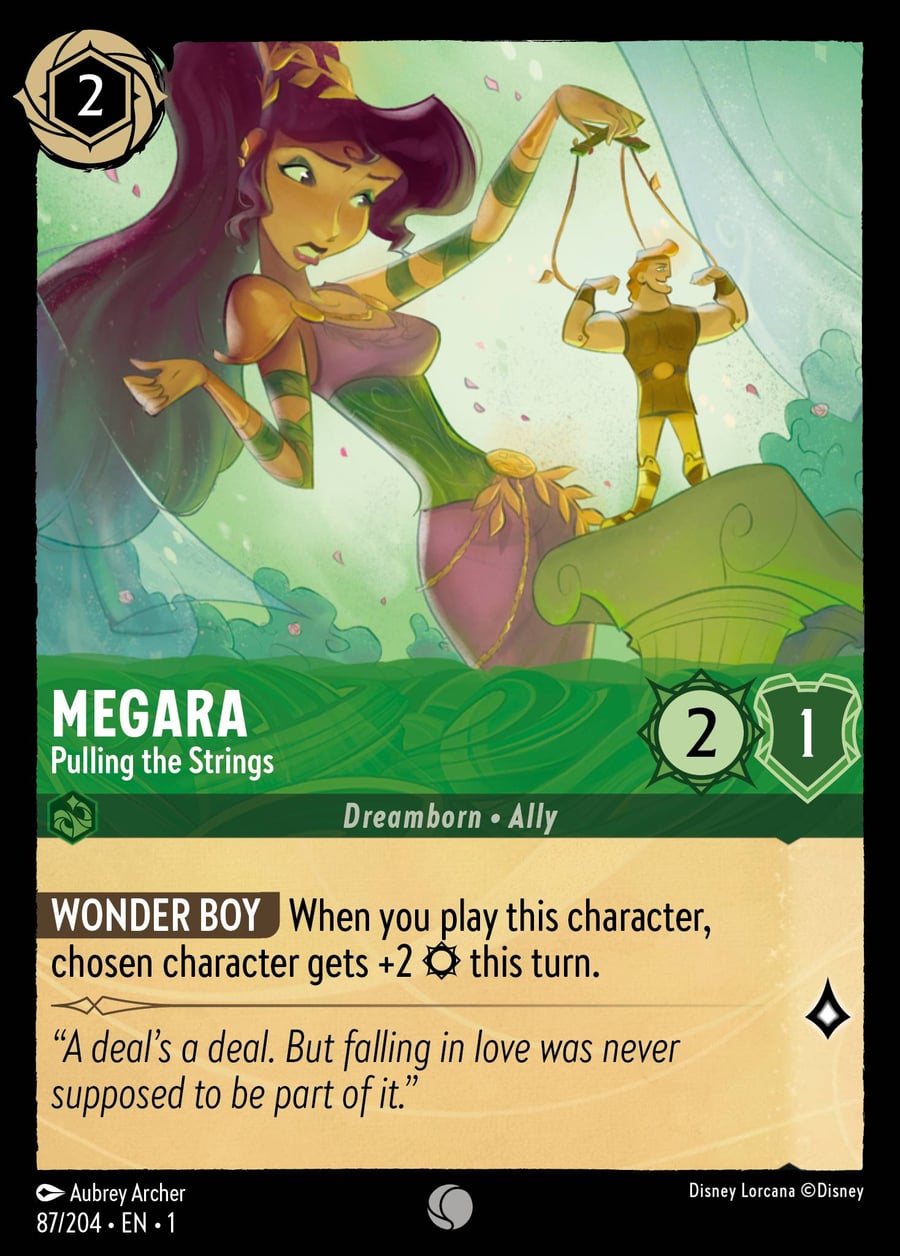 Megara - Pulling the Strings card art