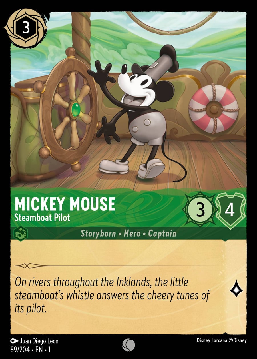 Mickey Mouse - Steamboat Pilot card art