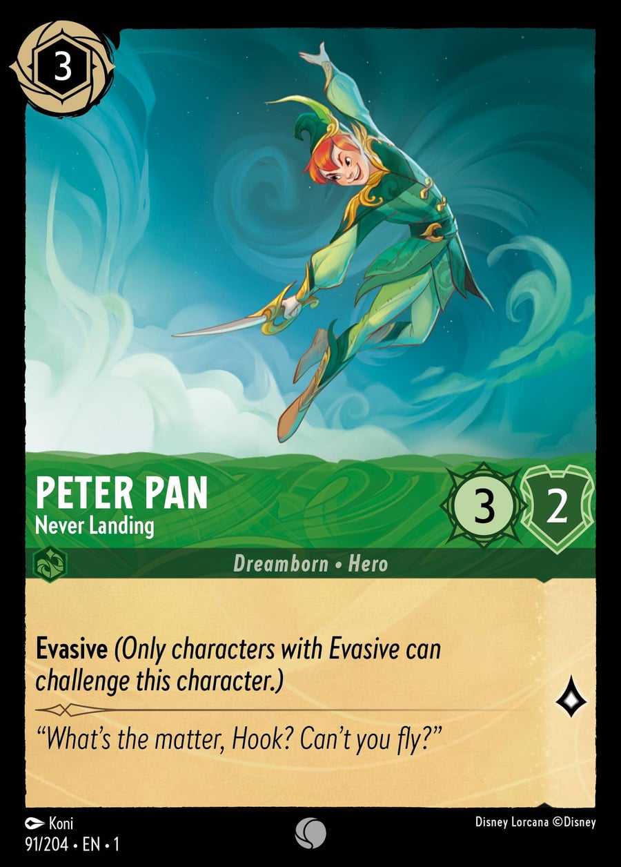 Peter Pan - Never Landing card art