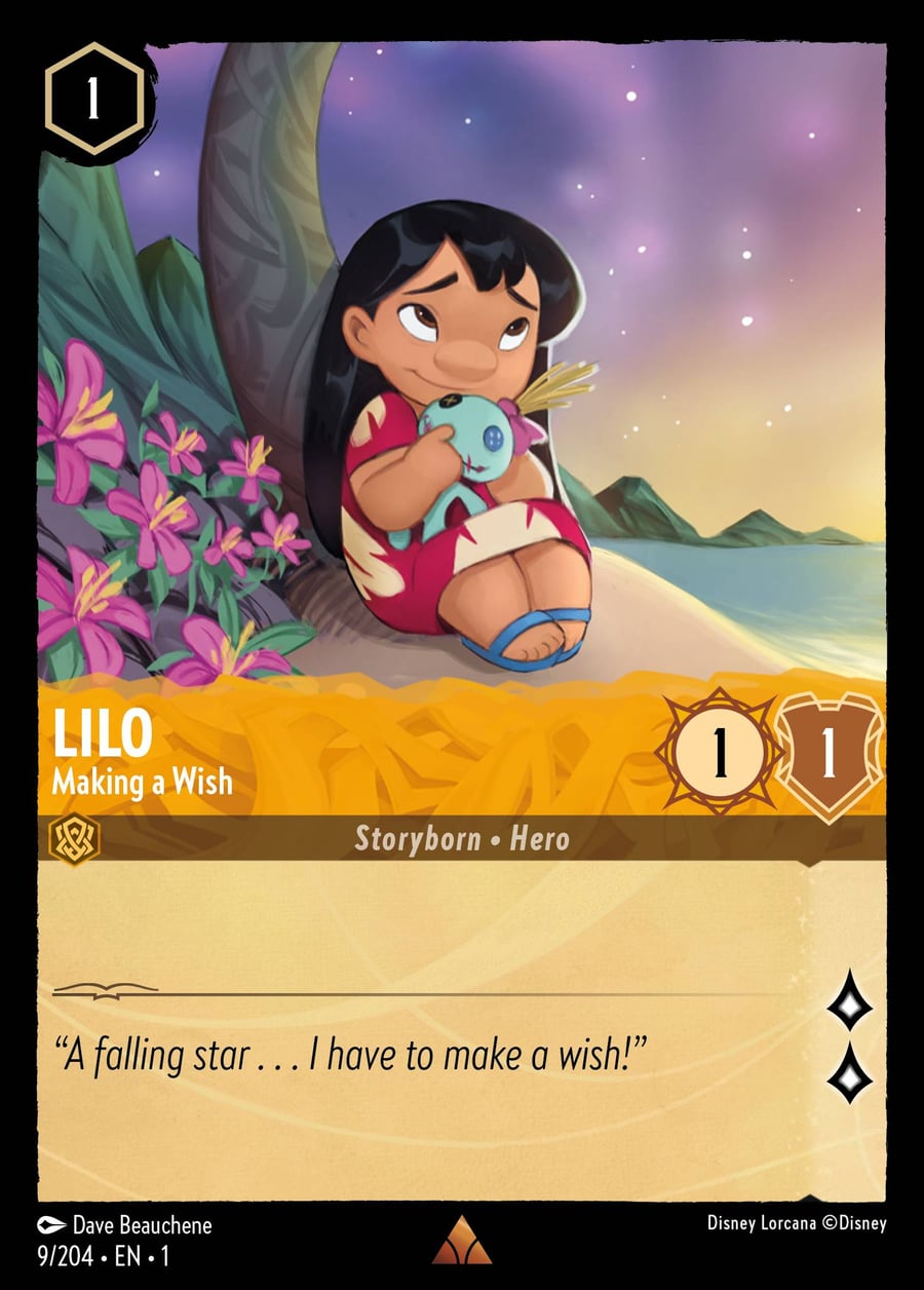 Lilo - Making a Wish card art