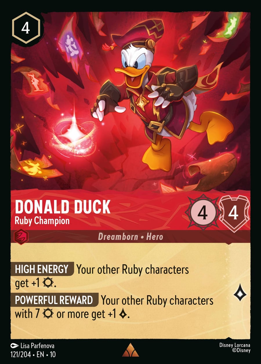 Donald Duck - Ruby Champion card art