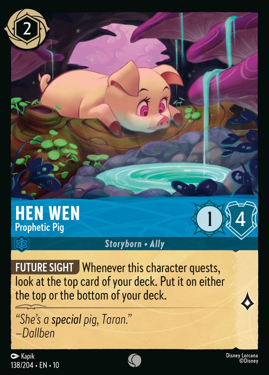 Hen Wen - Prophetic Pig card art