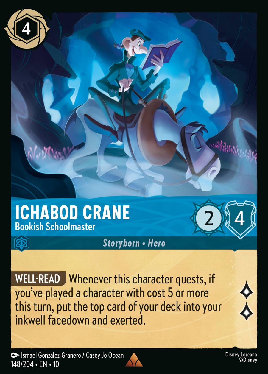 Ichabod Crane - Bookish Schoolmaster card art