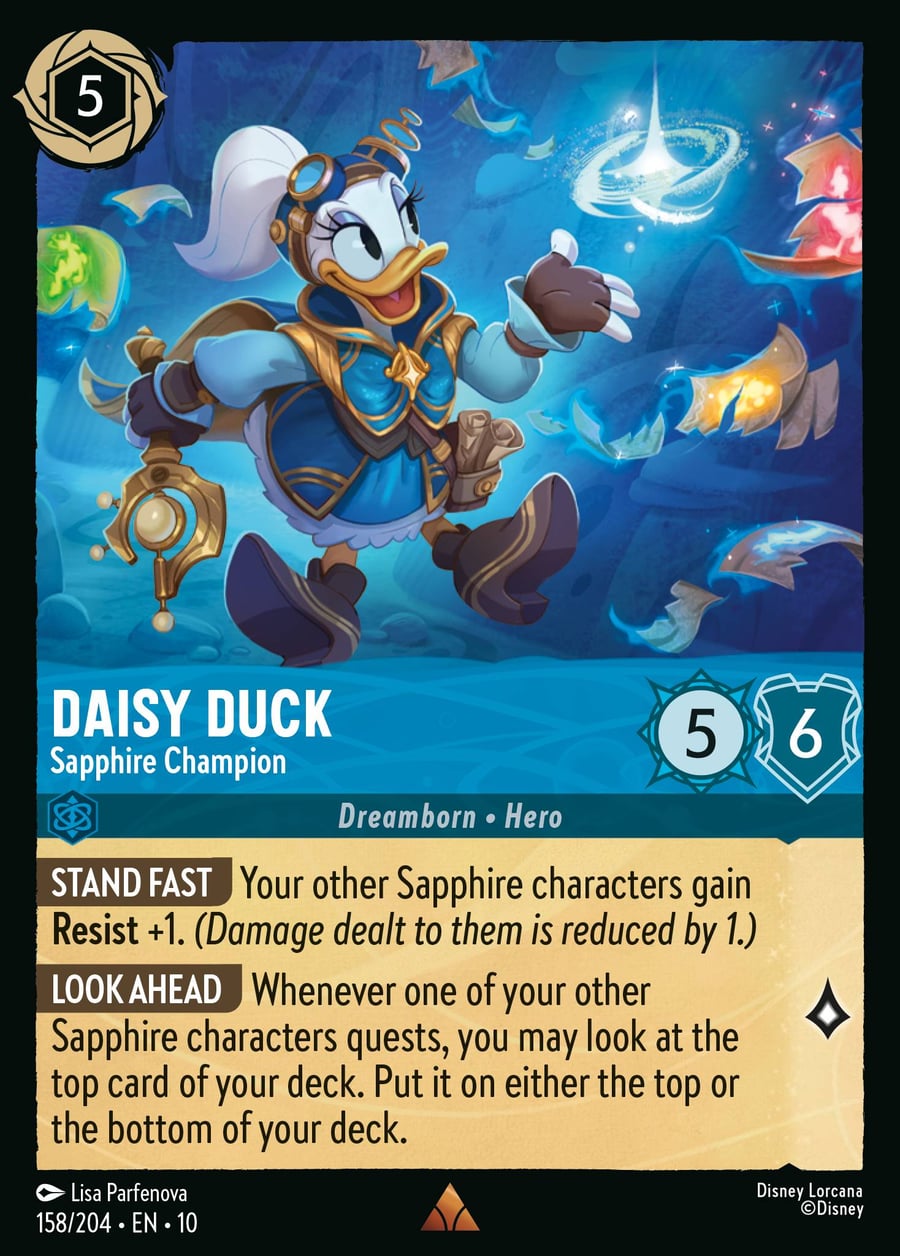 Daisy Duck - Sapphire Champion card art