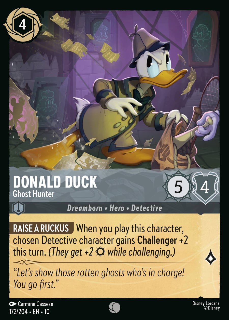 Donald Duck - Ghost Hunter card art