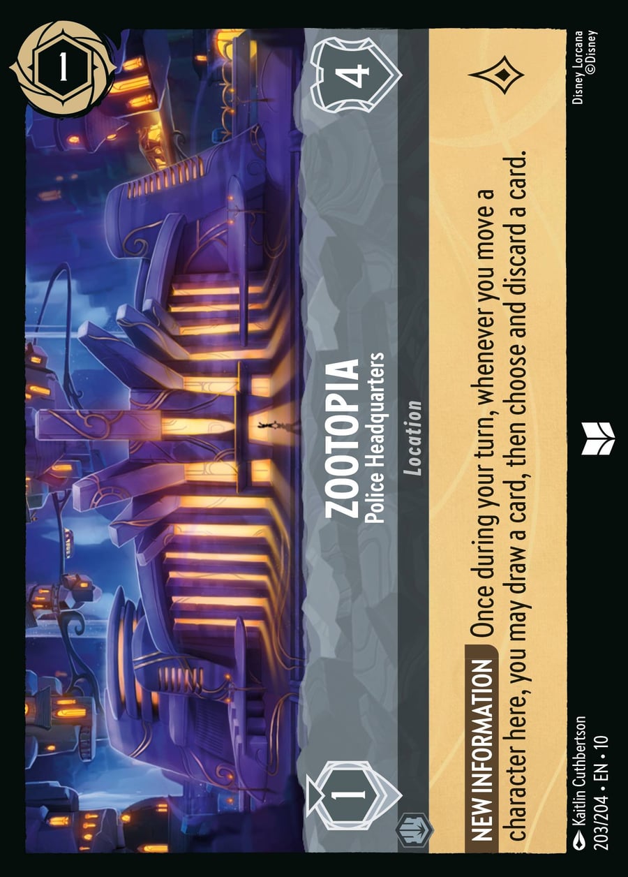 Zootopia - Police Headquarters card art