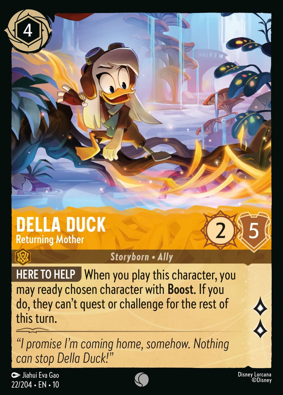 Della Duck - Returning Mother card art