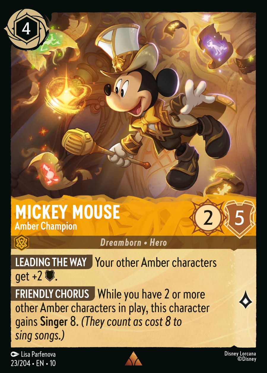 Mickey Mouse - Amber Champion card art