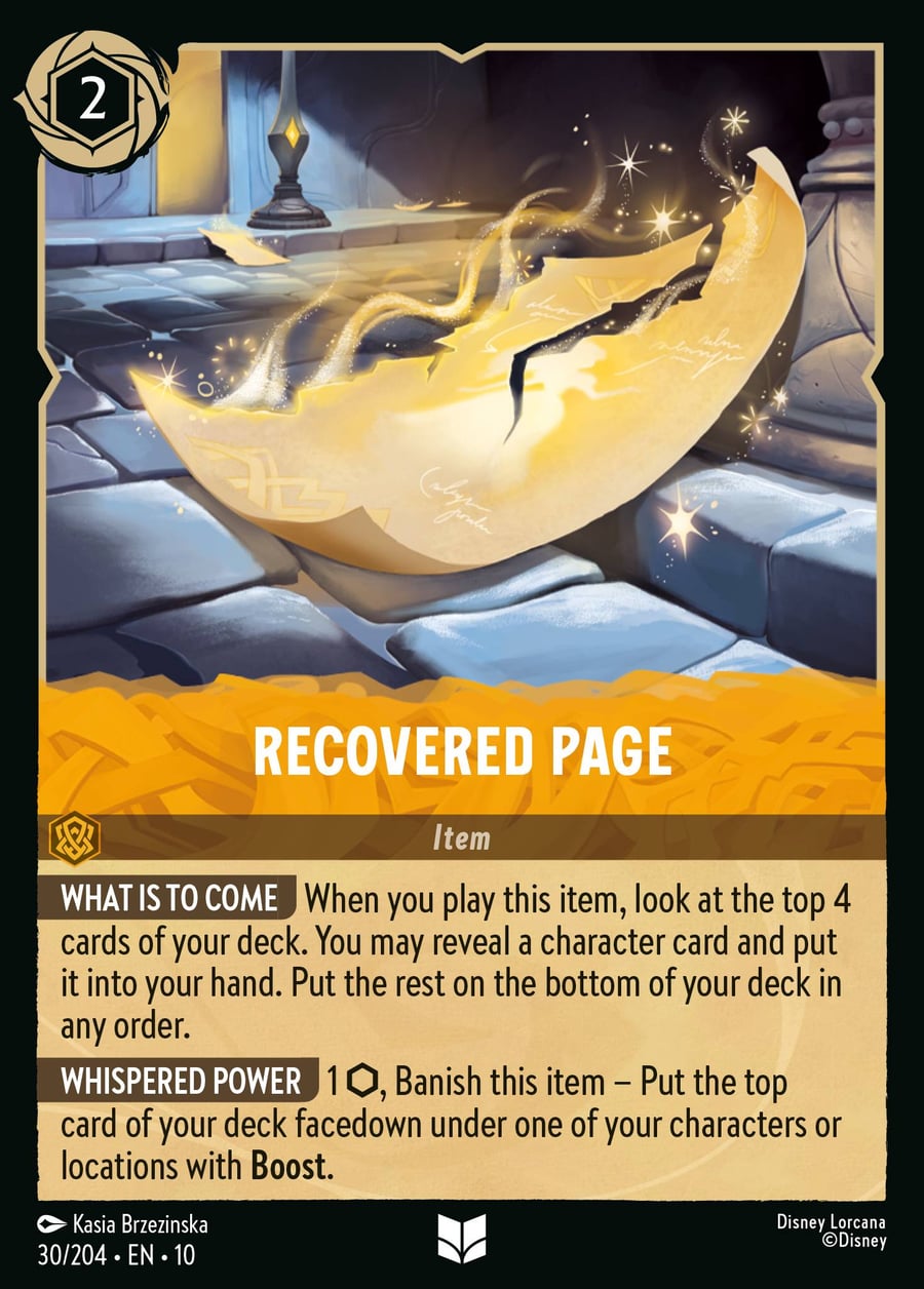 Recovered Page card art