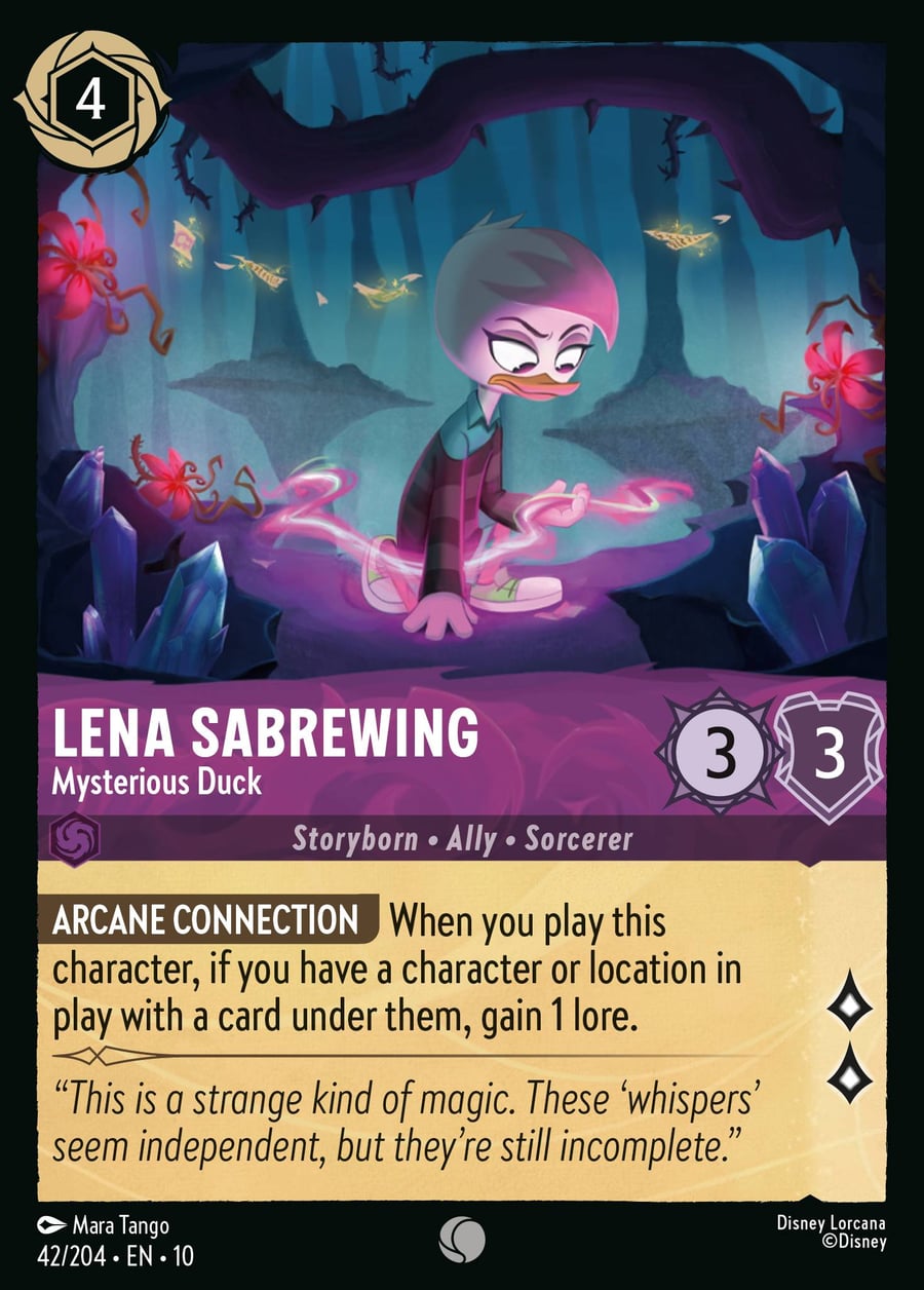 Lena Sabrewing - Mysterious Duck card art