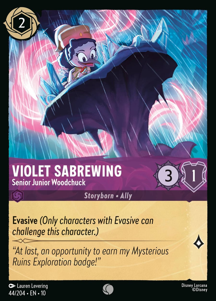 Violet Sabrewing - Senior Junior Woodchuck card art