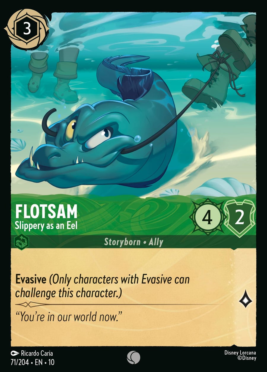 Flotsam - Slippery as an Eel card art