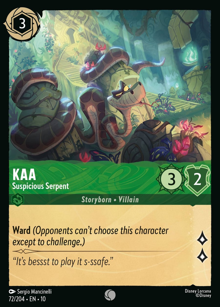 Kaa - Suspicious Serpent card art