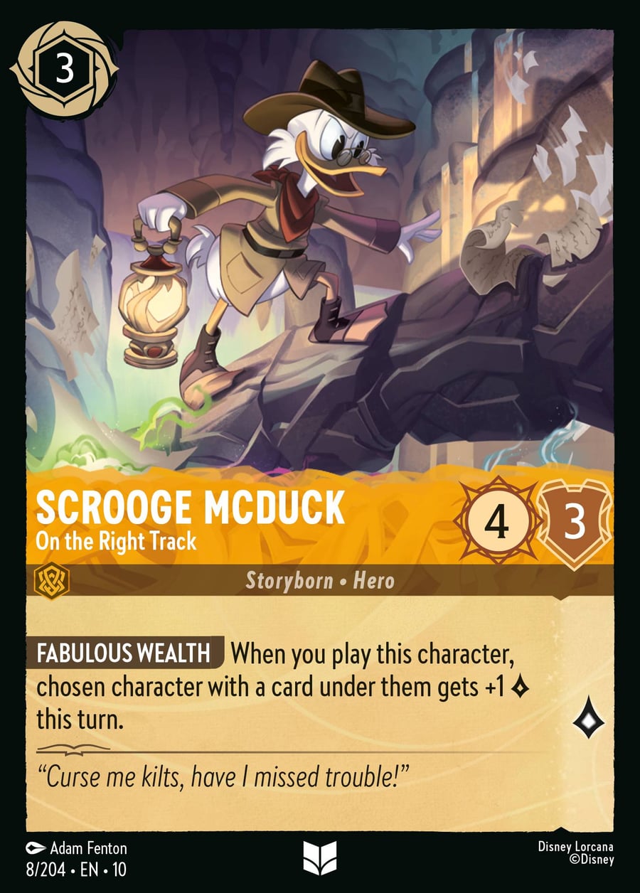 Scrooge McDuck - On the Right Track card art