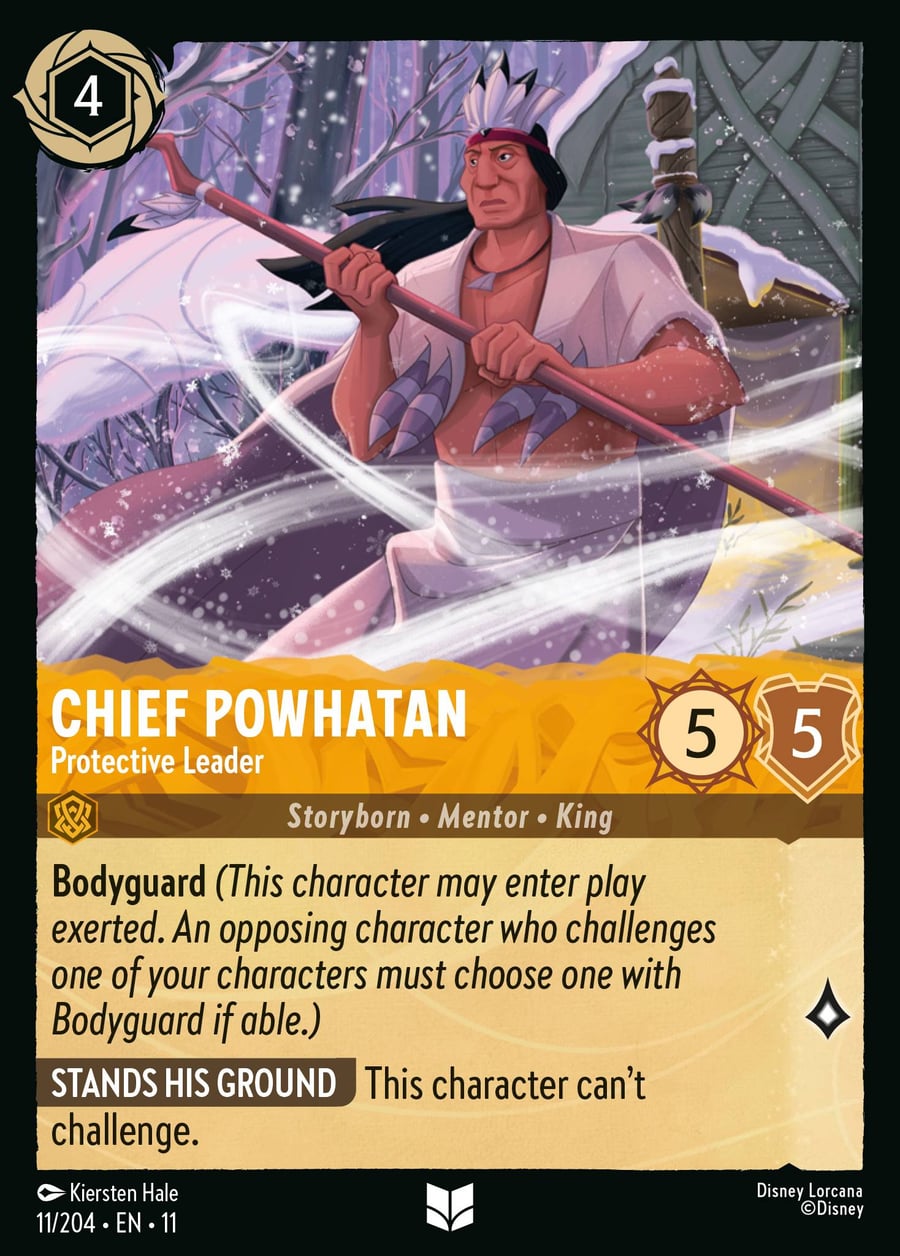Chief Powhatan - Protective Leader card art