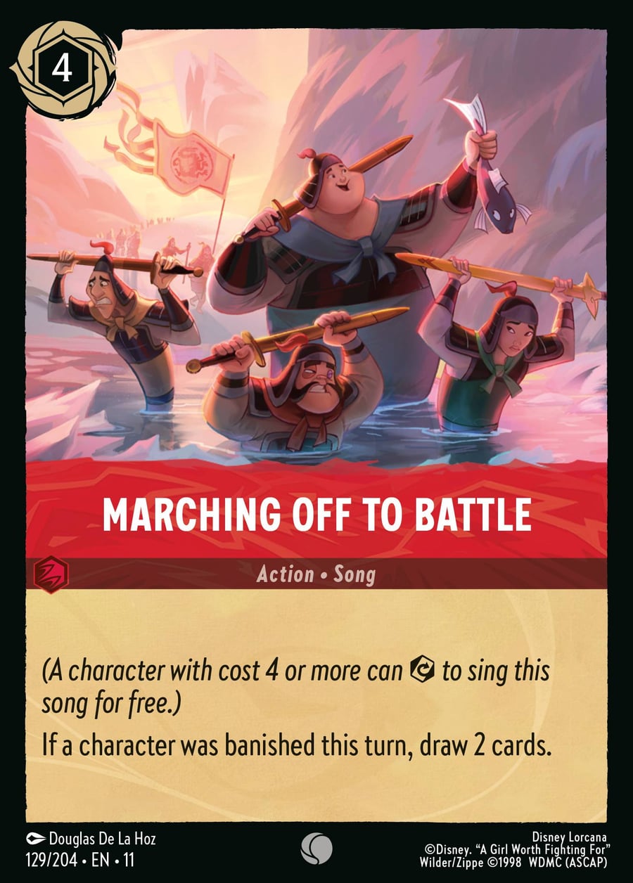 Marching Off to Battle card art