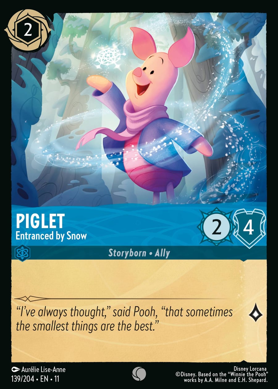 Piglet - Entranced by Snow card art