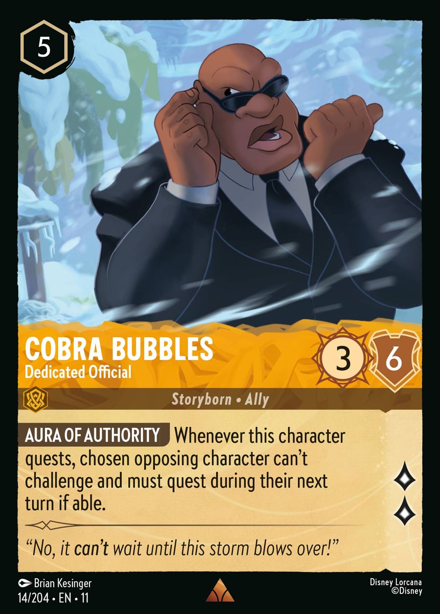 Cobra Bubbles - Dedicated Official card art