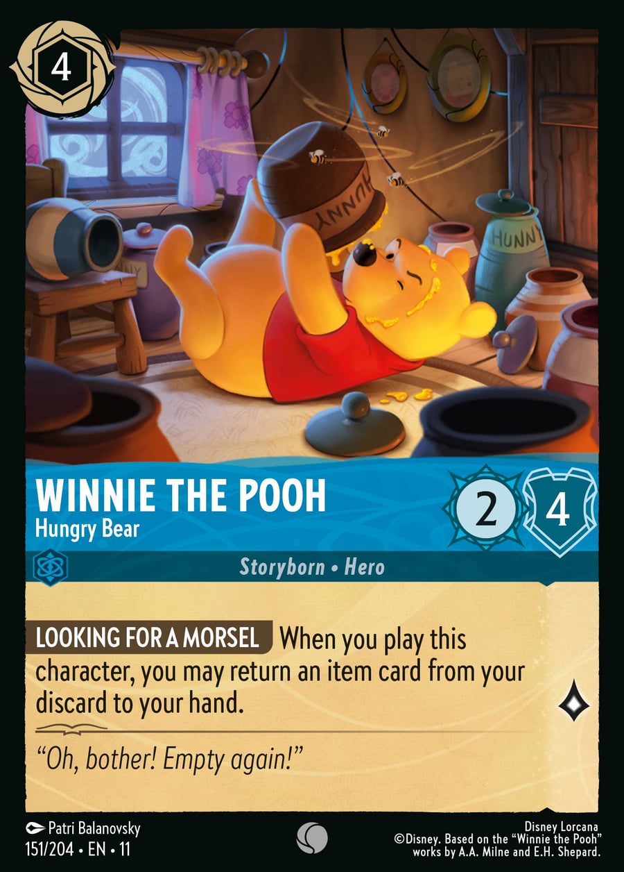 Winnie the Pooh - Hungry Bear card art