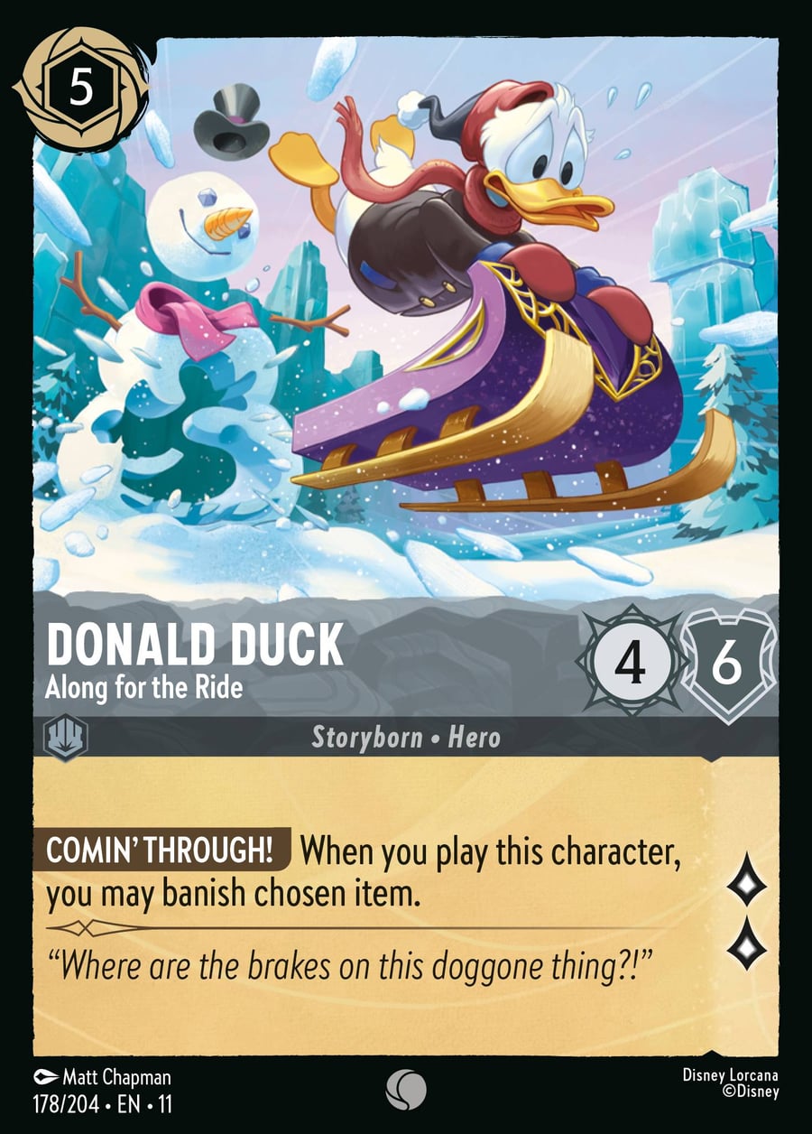 Donald Duck - Along for the Ride card art