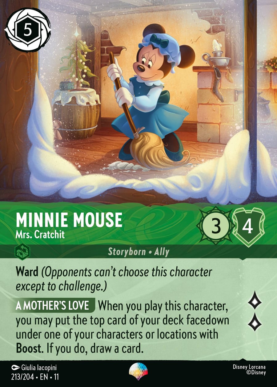 Minnie Mouse - Mrs. Cratchit card art