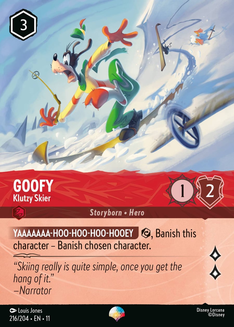 Goofy - Klutzy Skier card art