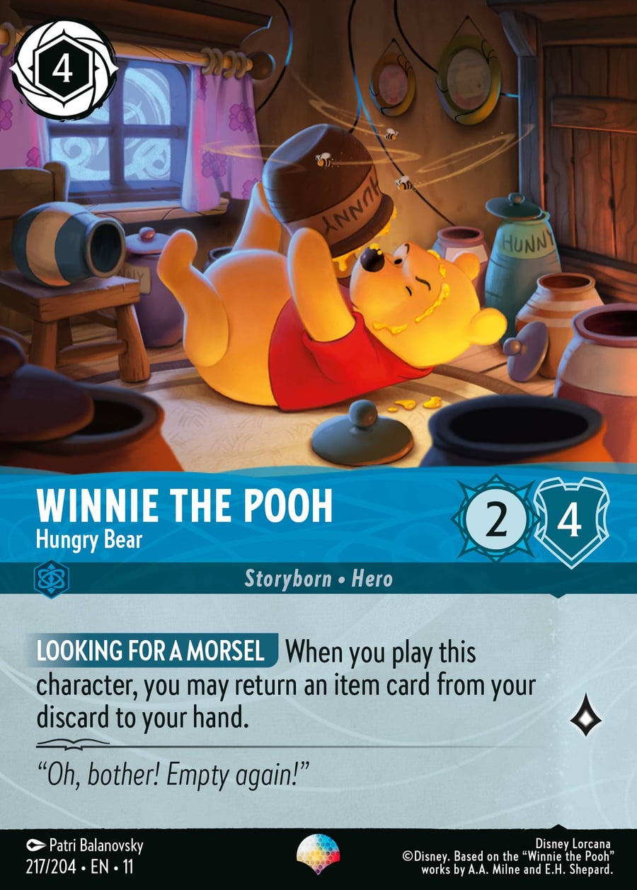 Winnie the Pooh - Hungry Bear card art