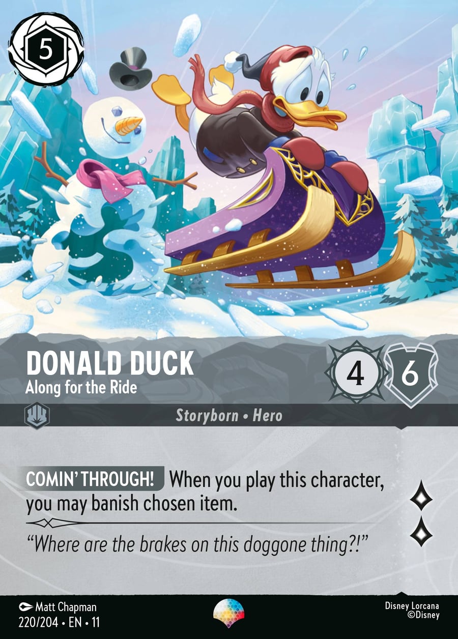 Donald Duck - Along for the Ride card art