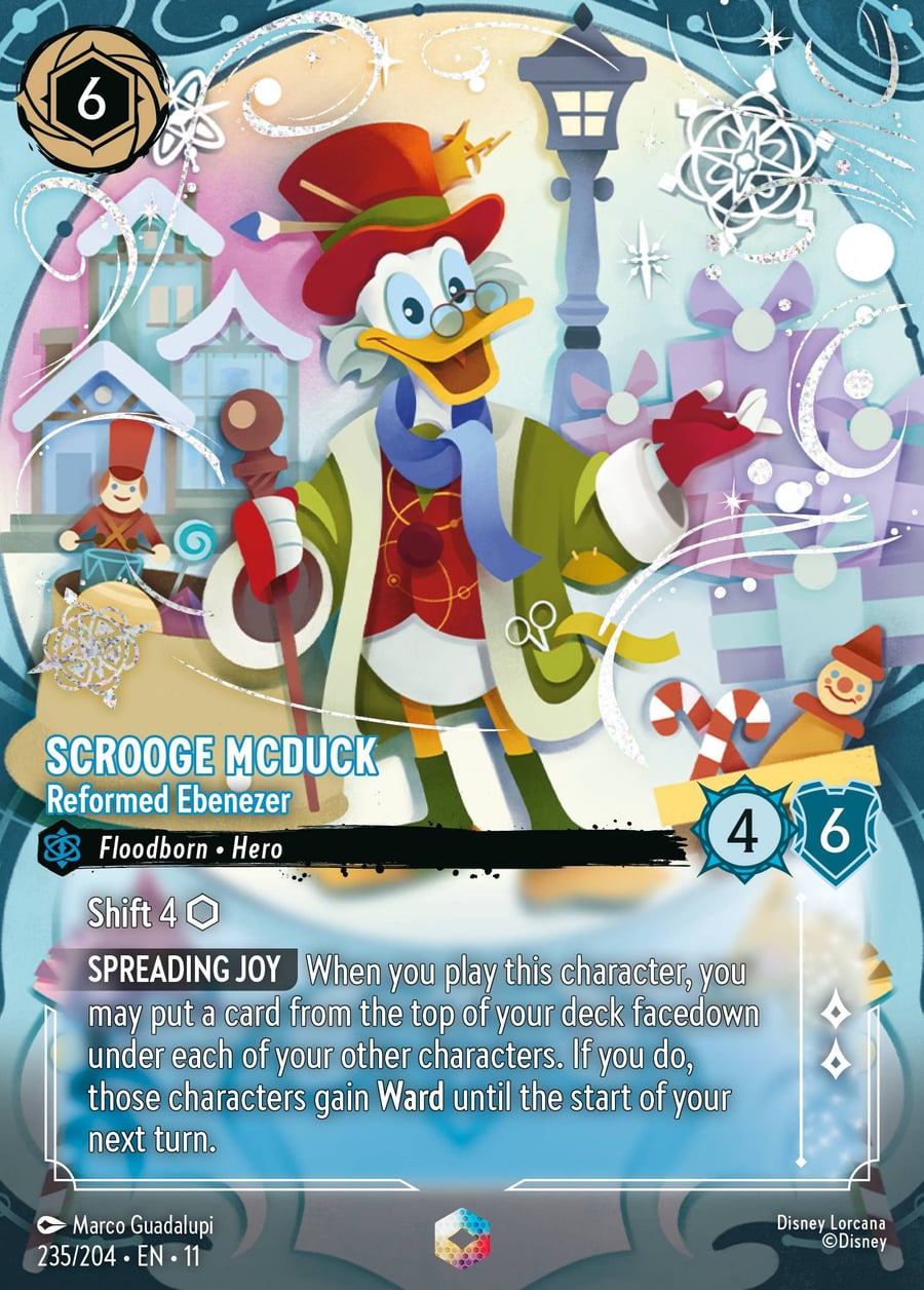 Scrooge McDuck - Reformed Ebenezer card art