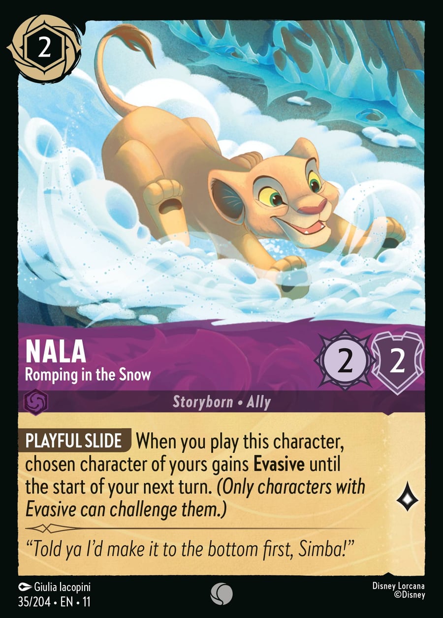 Nala - Romping in the Snow card art